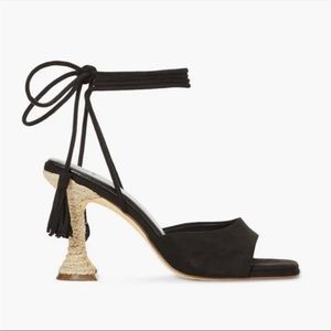 Toni Ankle-Wrap Heeled Sandal Strappy Chunky Heel Summer Sandals